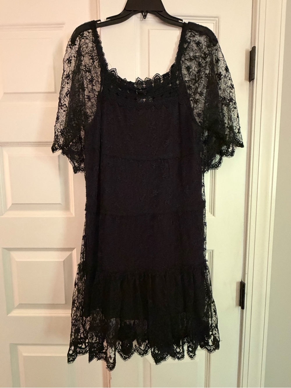 Ryu Black Lace Midi Dress